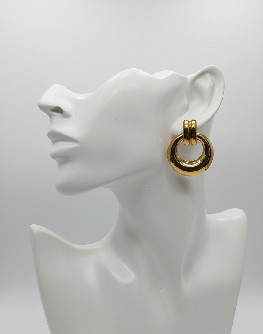 Gold Drop Earrings - Image 2