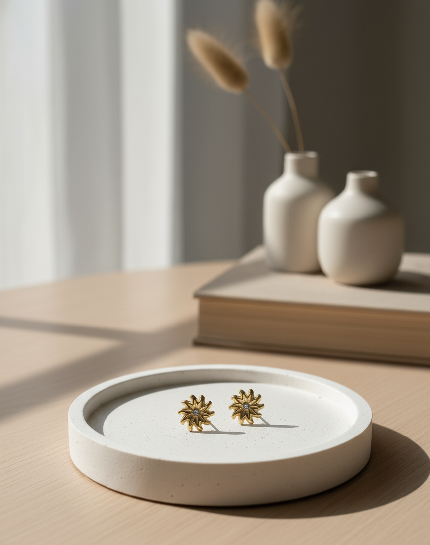 Sunburst Stud Earrings