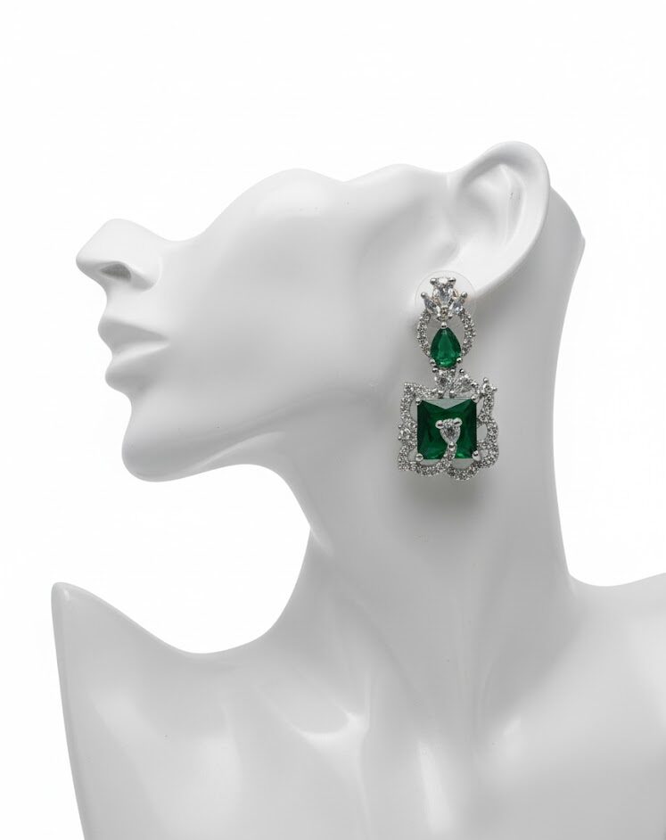 Silver-Tone Drop Earrings - Image 2