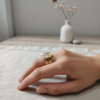Gold Floral Adjustable Ring