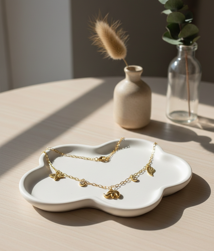 Golden Safari Anti-Tarnish Charm Necklace