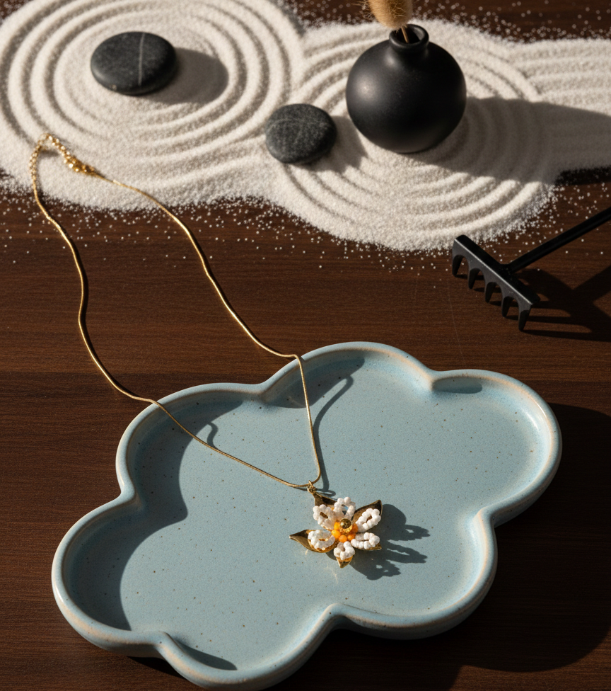 Blossom Bead Anti-Tarnish Necklace